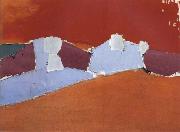 Nicolas de Stael Red Sky oil on canvas